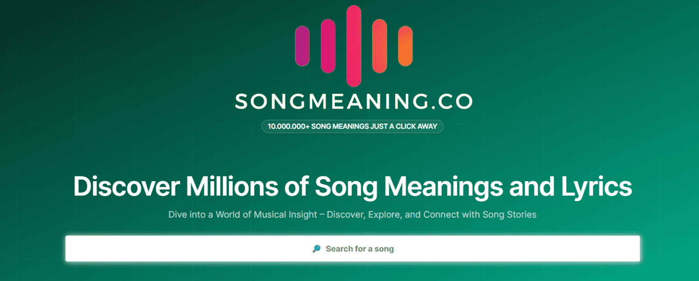 SongMeaning.co screenshot