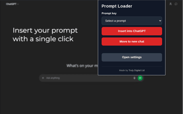 ChatGPT Prompt Loader screenshot 1