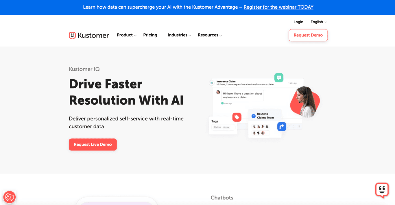 Kustomer. screenshot