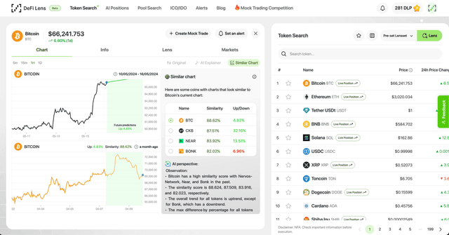DeFi Lens screenshot 1