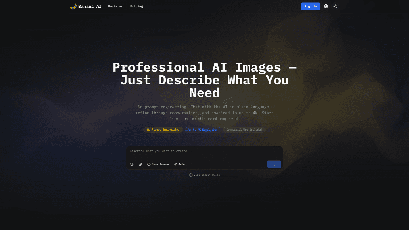 Banana AI screenshot