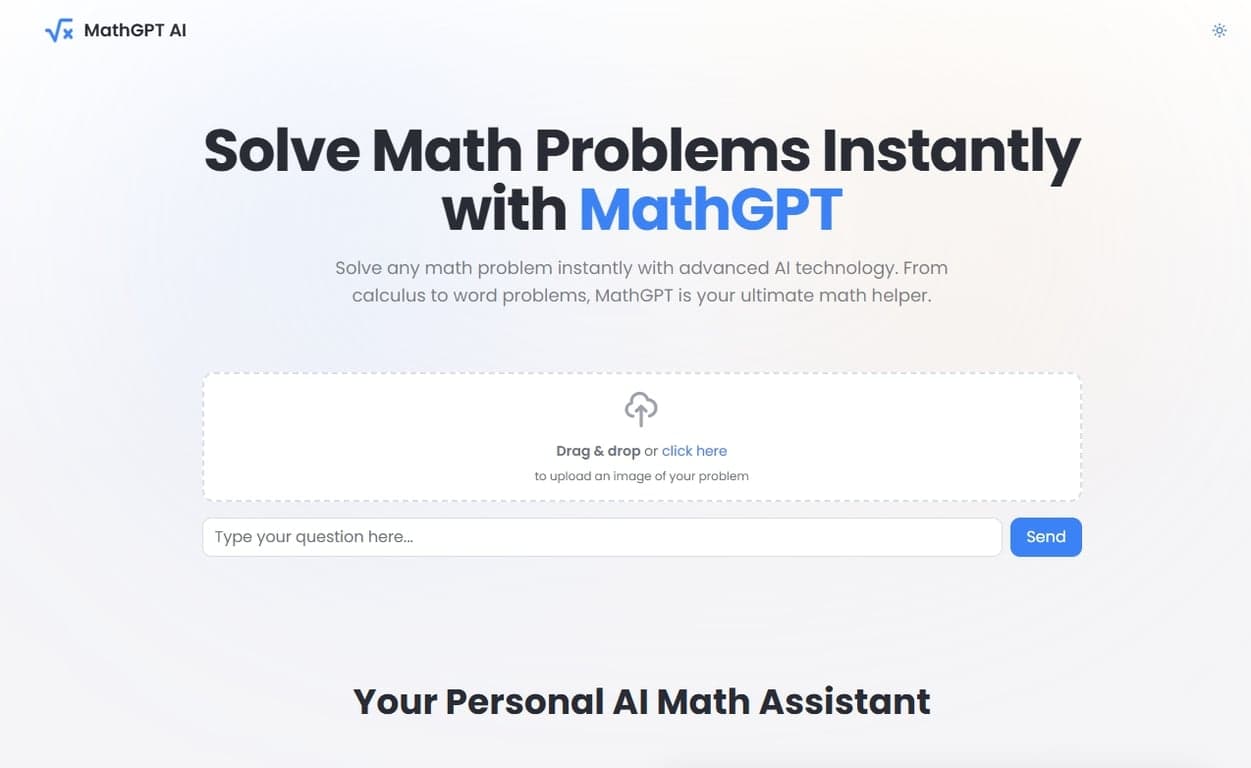MathGPT screenshot