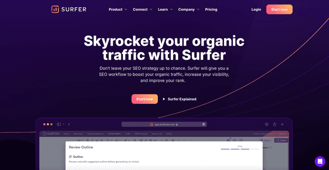 Surfer SEO screenshot 1
