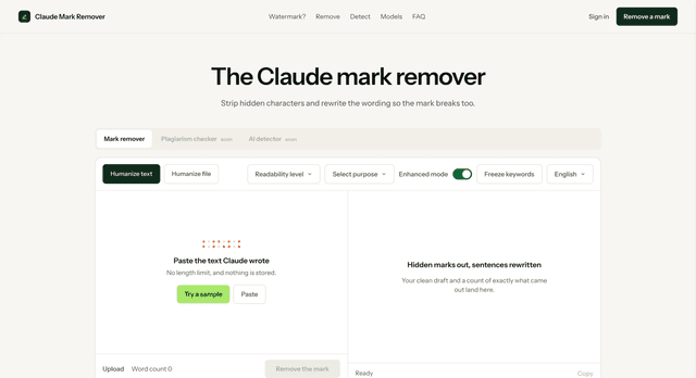 Claude Mark Remover screenshot 1