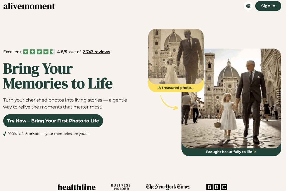 AliveMoment screenshot