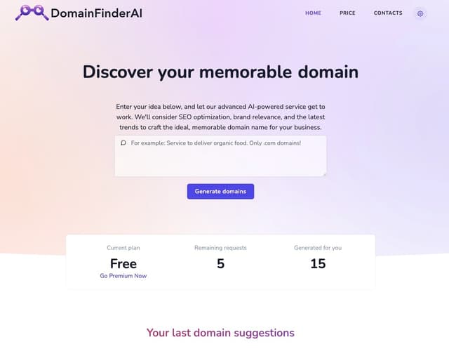 Domain Finder AI screenshot 1