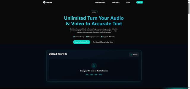 DeVoice Audio to Text screenshot 1