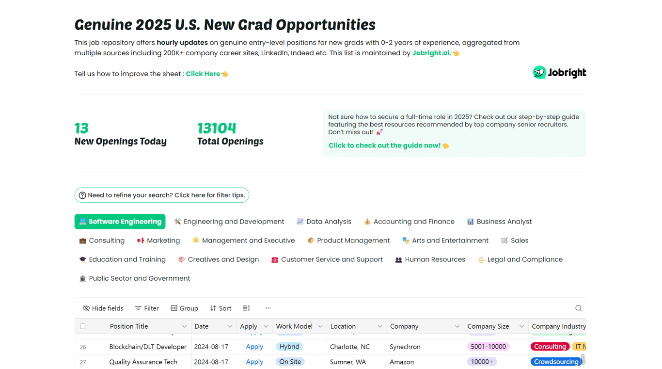 Top U.S. New Grads Job screenshot