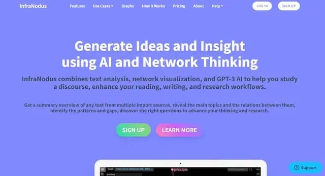 Unleash Your Mind's Potential with InfraNodus: AI-Powered Text Network Analysis for Dynamic Insights