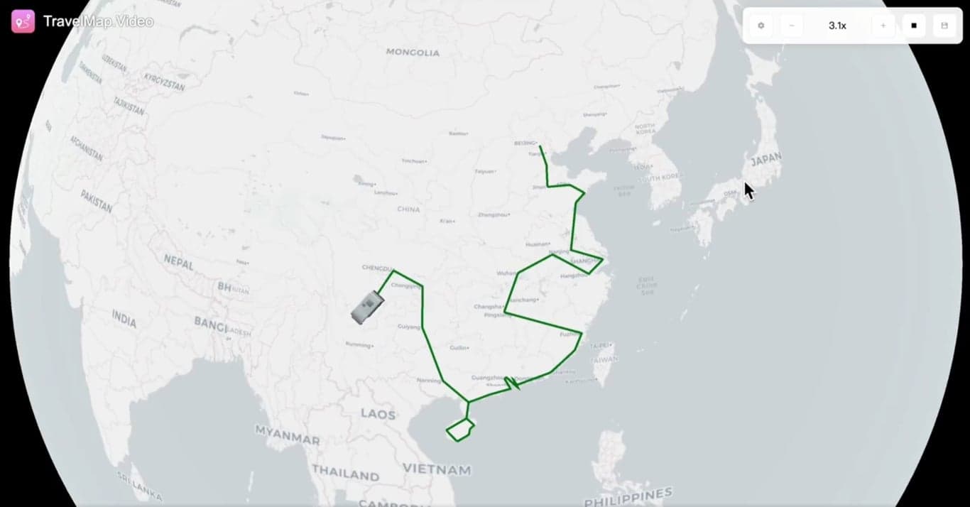 TravelMap Video screenshot