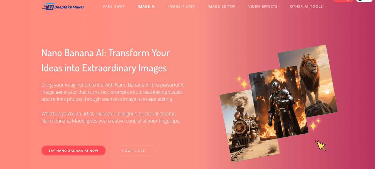 Deepfake Maker Nano Banana AI screenshot
