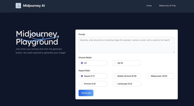 Midjourney AI screenshot 1