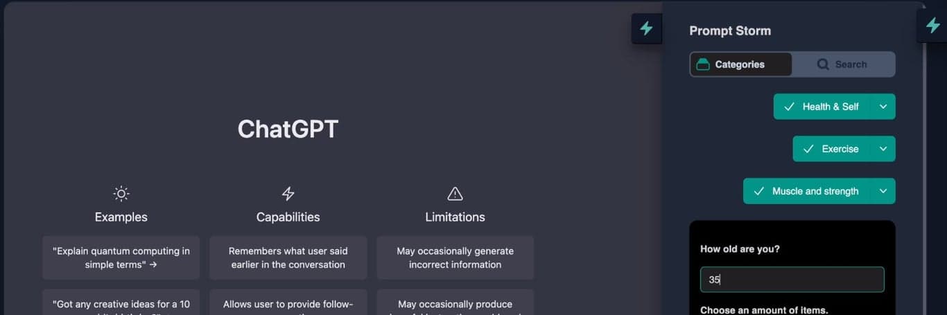 Prompt Storm screenshot