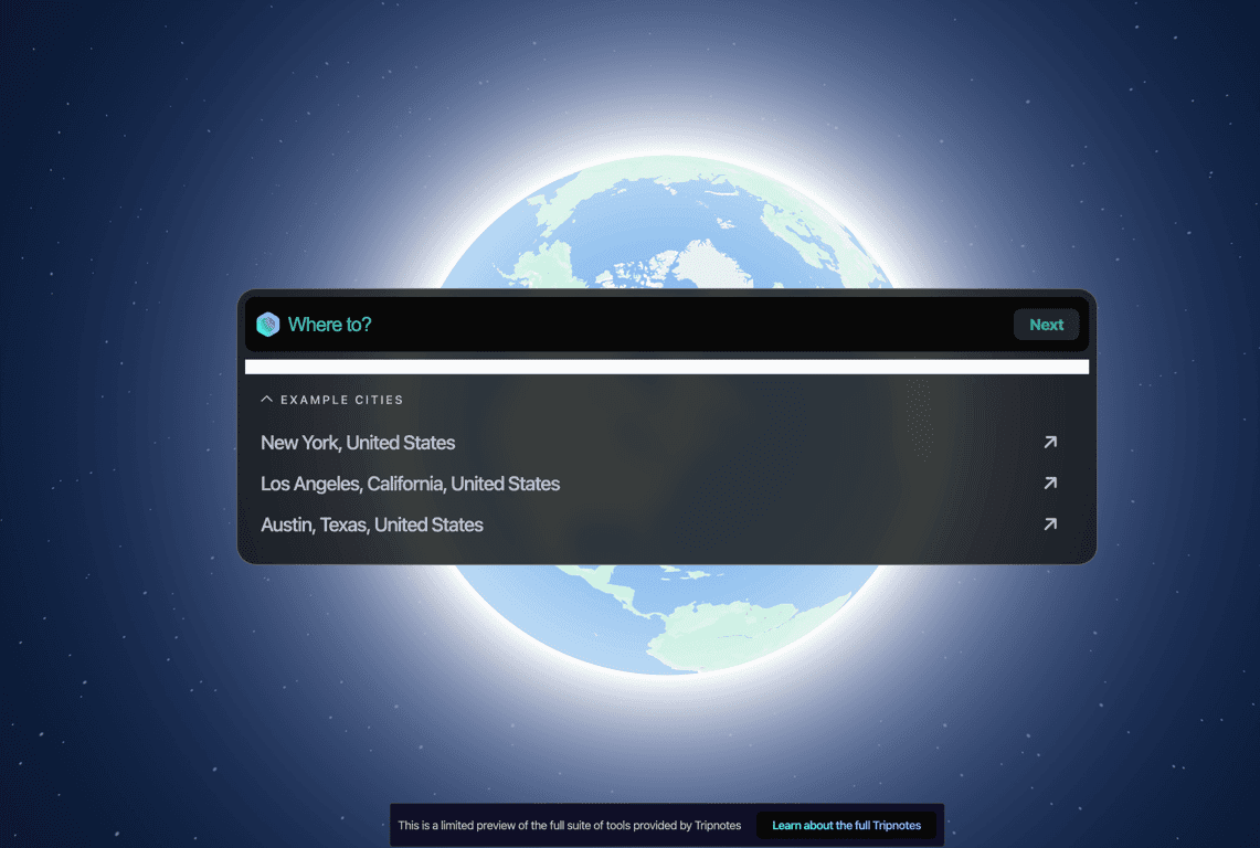 TripNotes screenshot