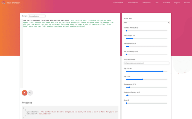 Text Generator screenshot 1