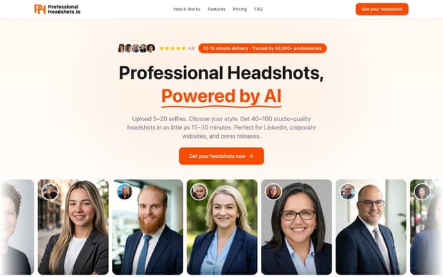 ProfessionalHeadshot.io screenshot 1