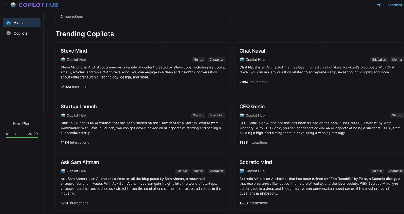 Copilot Hub screenshot