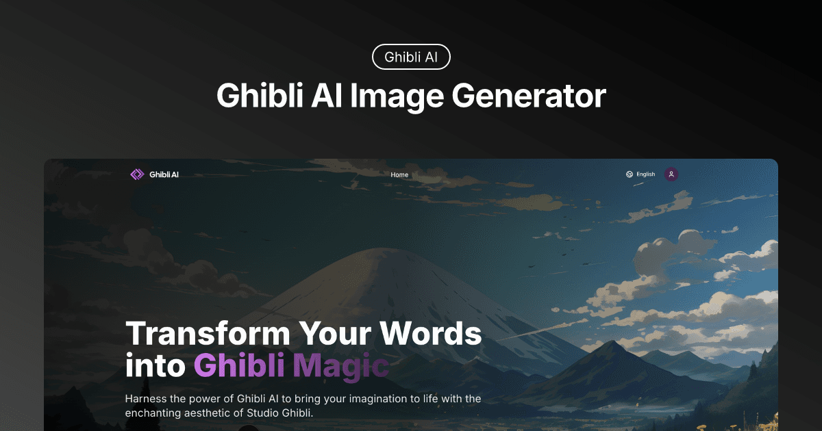 Ghibli AI Image Generator screenshot