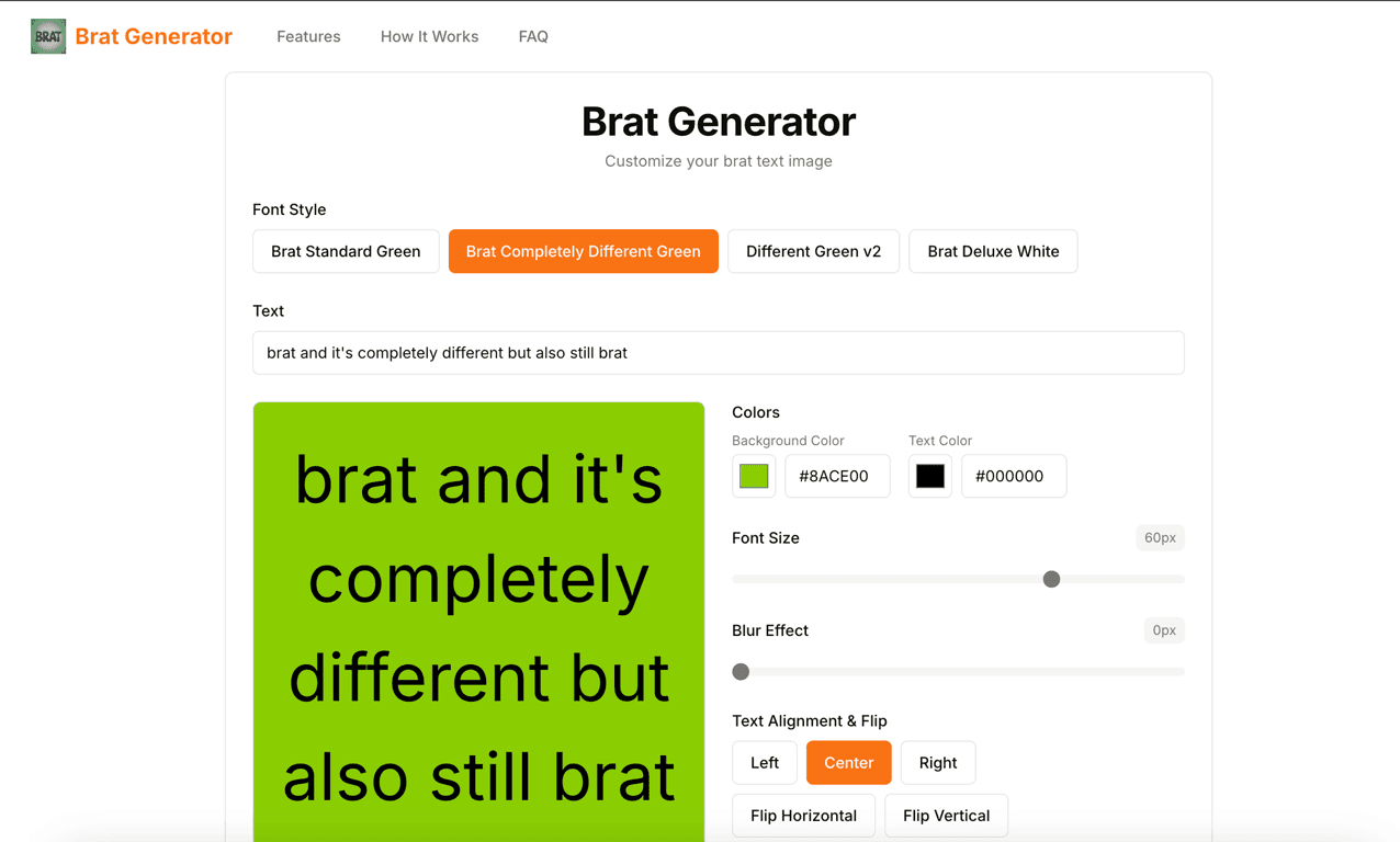Brat Generator screenshot