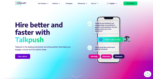 Talkpush screenshot 1