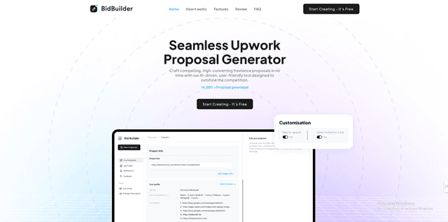 BidBuilder screenshot 1