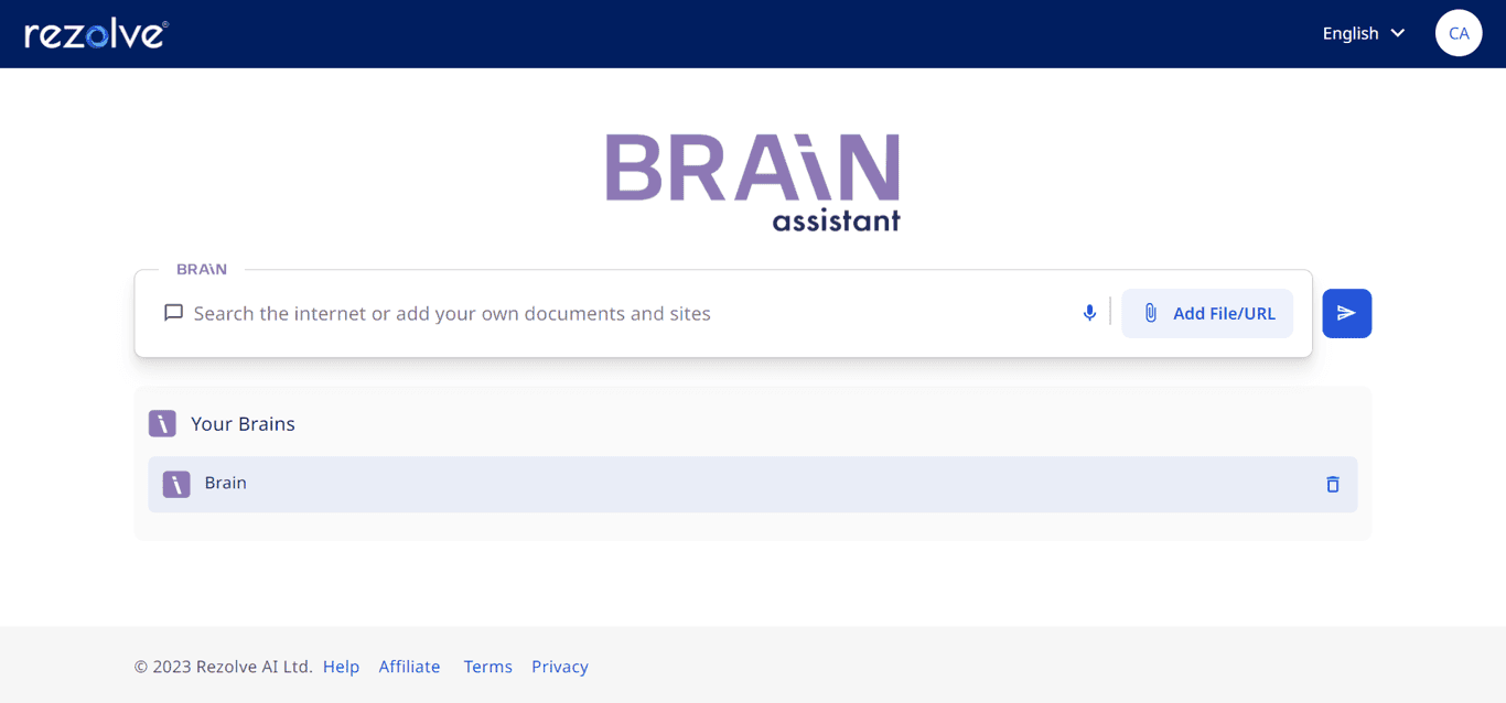 BRAiN Assistant screenshot