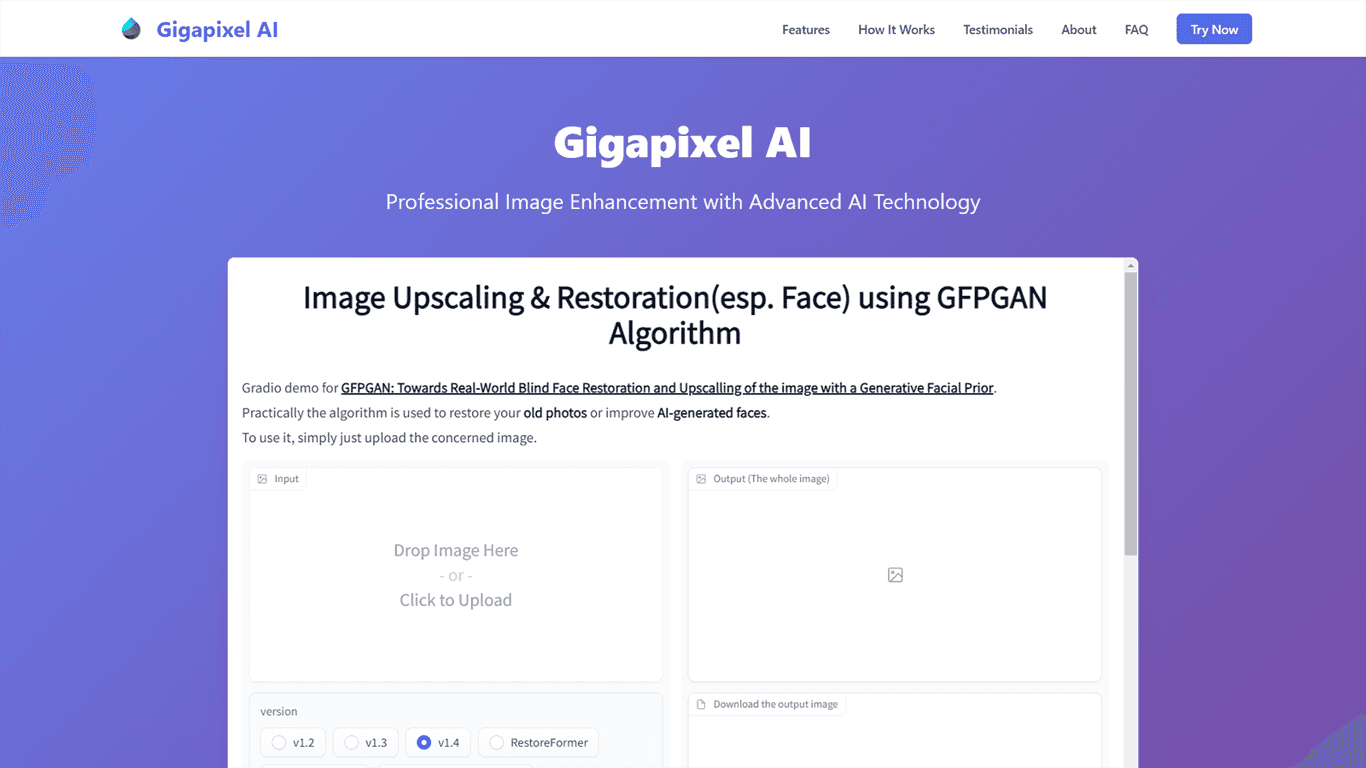 Gigapixel AI screenshot