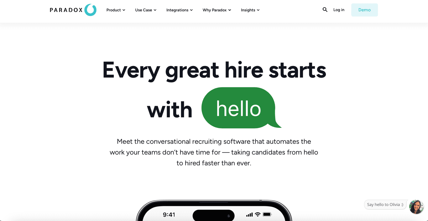 Paradox.ai screenshot