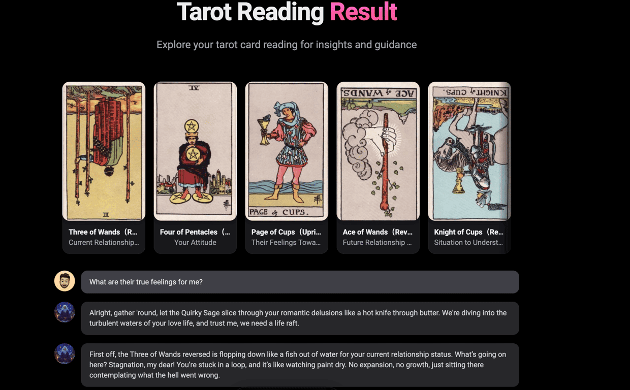 Tarotap screenshot