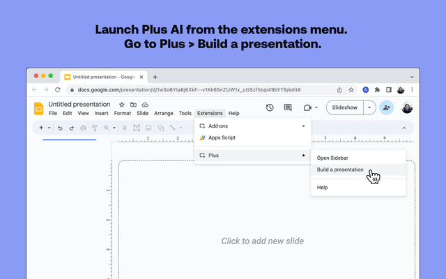 Plus AI for Google Slides screenshot 1