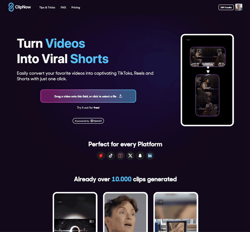 ClipNow.ai screenshot