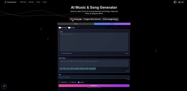 AISongGenerator screenshot 1