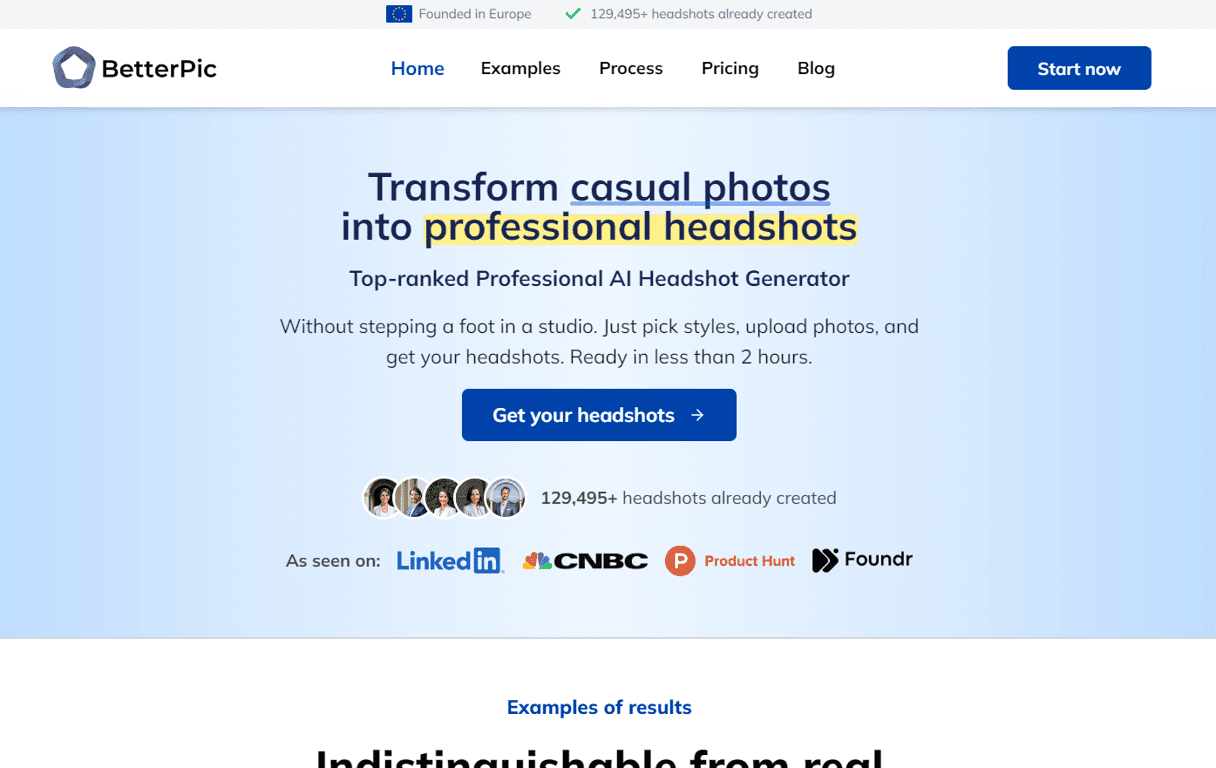 BetterPic | AI Headshots screenshot