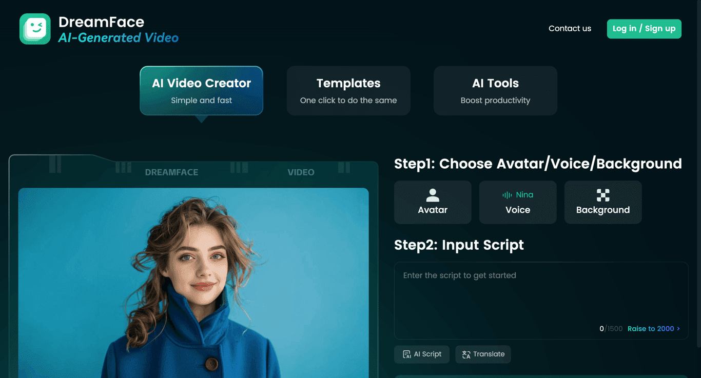 Tools.dreamfaceapp.com screenshot
