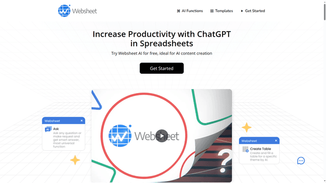 Websheet AI screenshot 1
