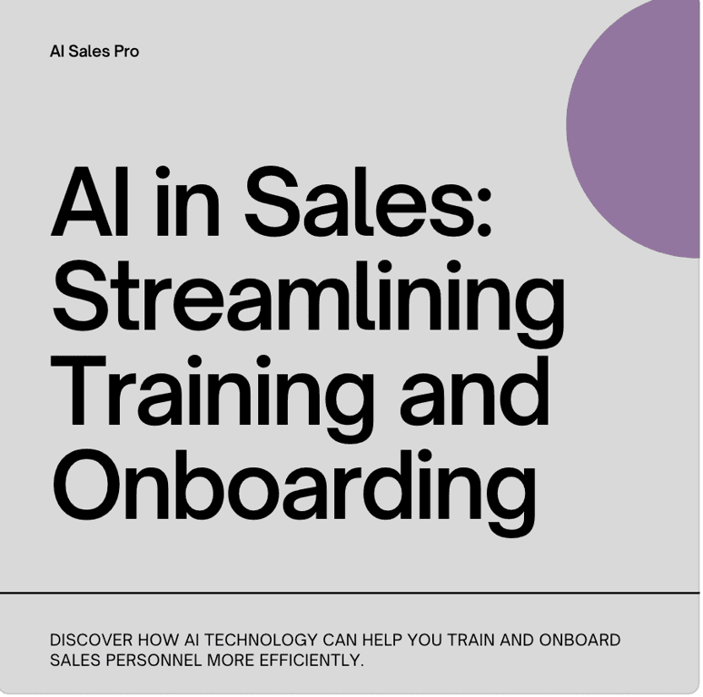 AI Business Use Case in Sale - Training and onboarding of sales Personnel 