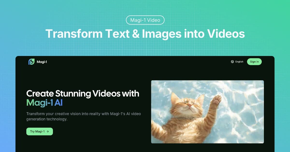 Magi 1 Video screenshot
