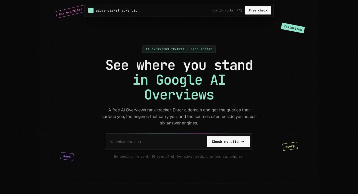 AI Overviews Tracker screenshot 1