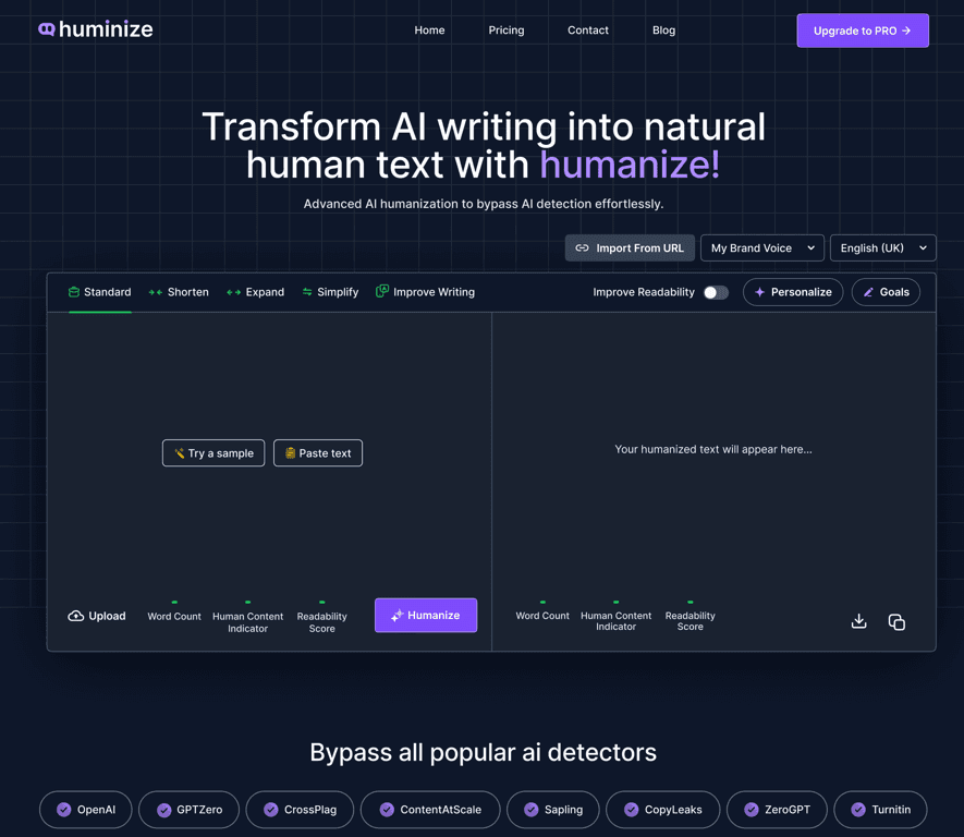 HumanizeAI screenshot