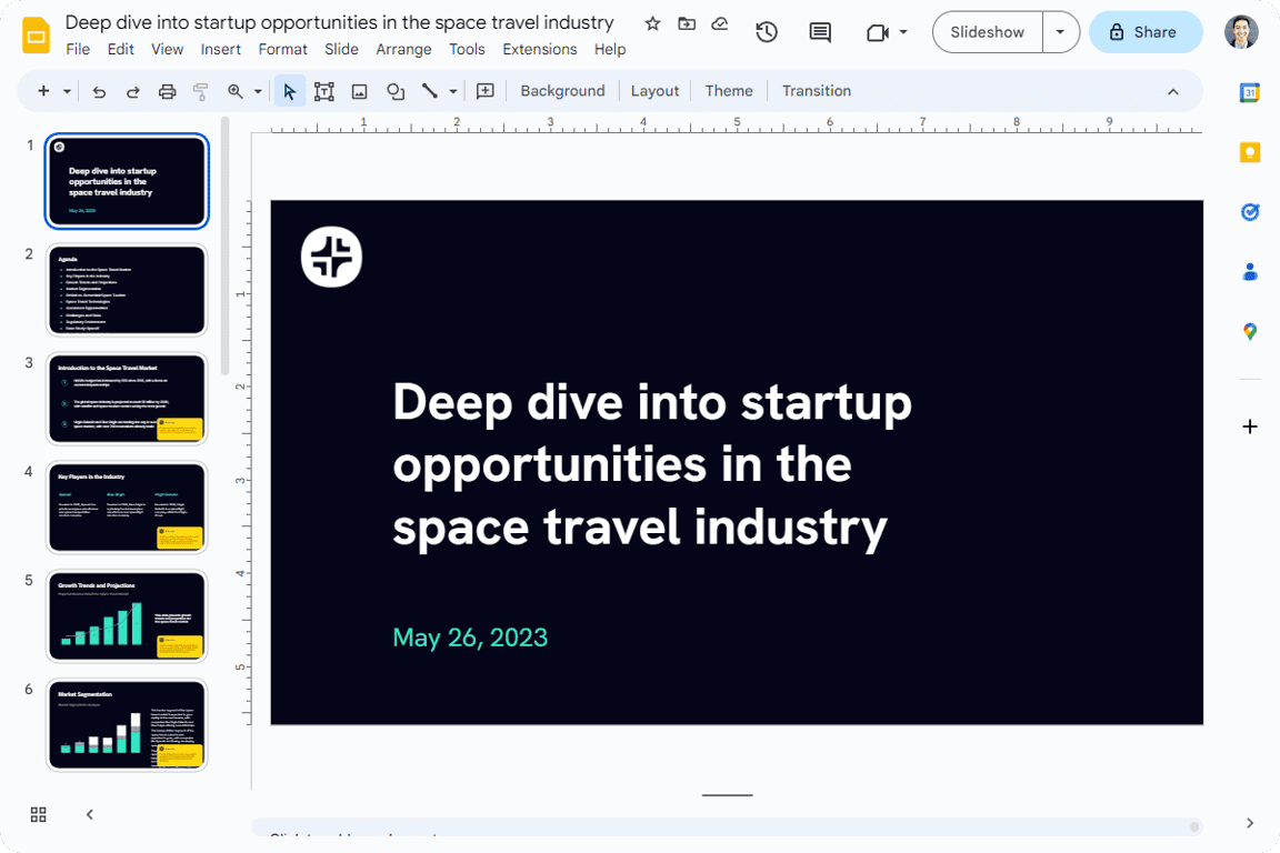 Plus AI Market Research screenshot