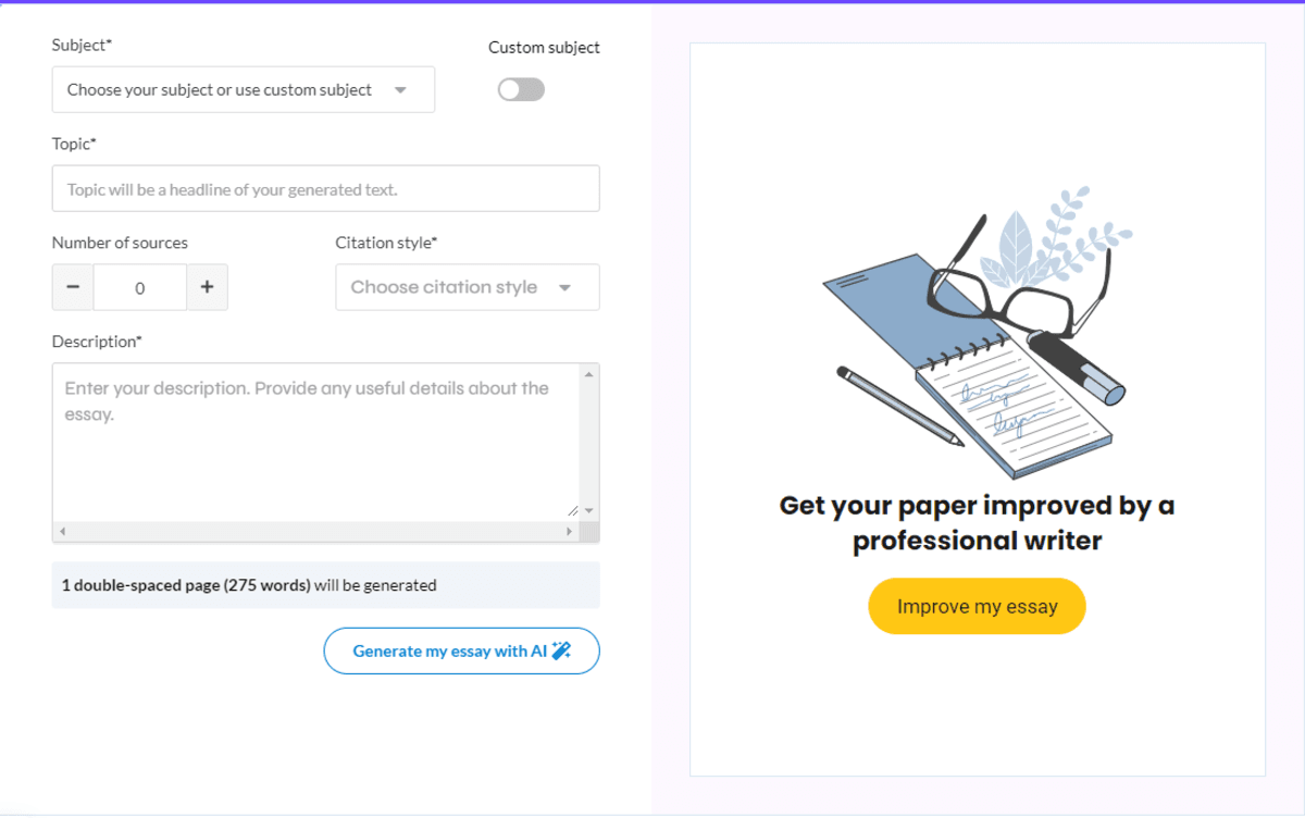 Fast AI Essay Writer screenshot