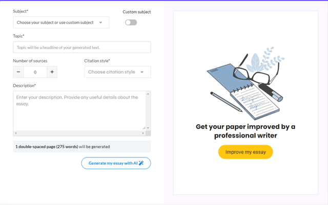 Fast AI Essay Writer screenshot 1