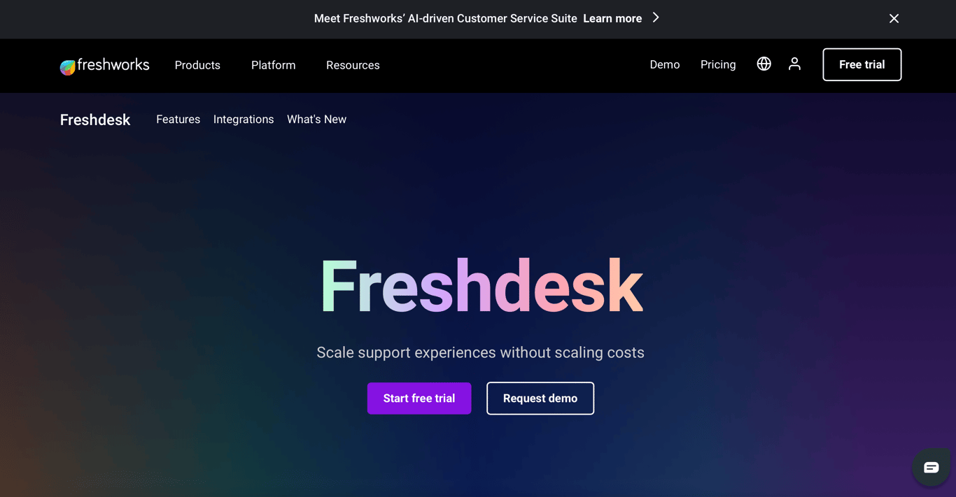 Freshdesk screenshot