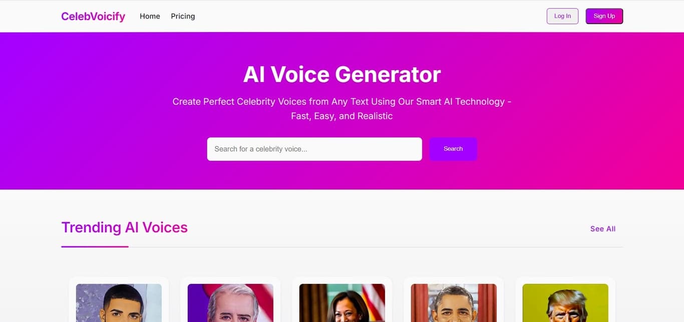 CelebVoicify screenshot