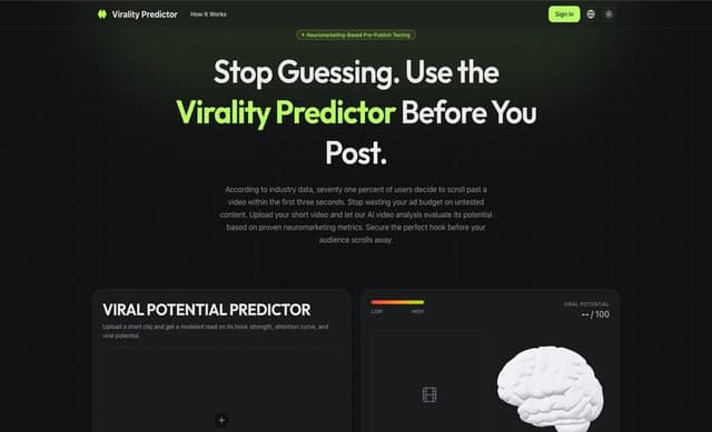 Virality Predictor screenshot 1
