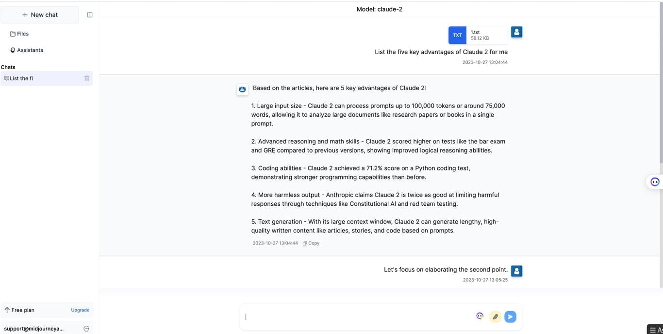 YesChat-GPT4V Dalle3 Claude 2 All in one screenshot