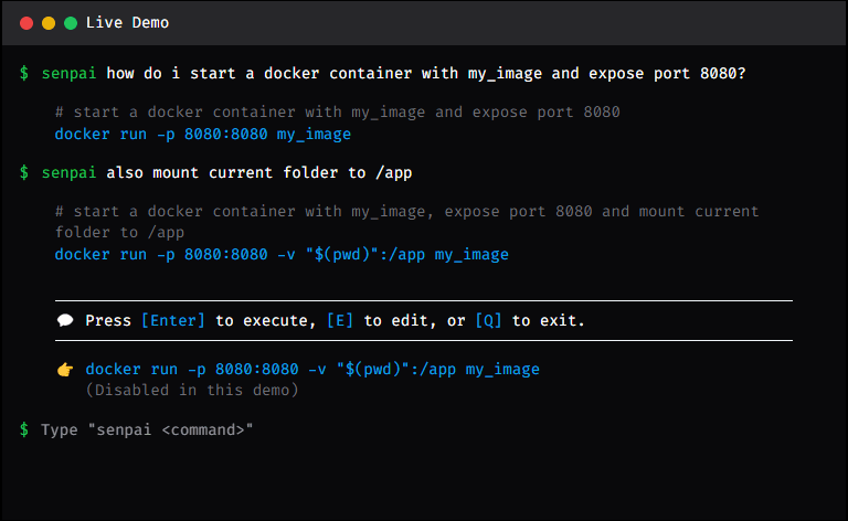 BashSenpai screenshot
