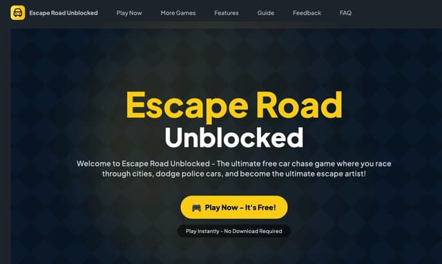 Escape Road Unblocked Game screenshot 1