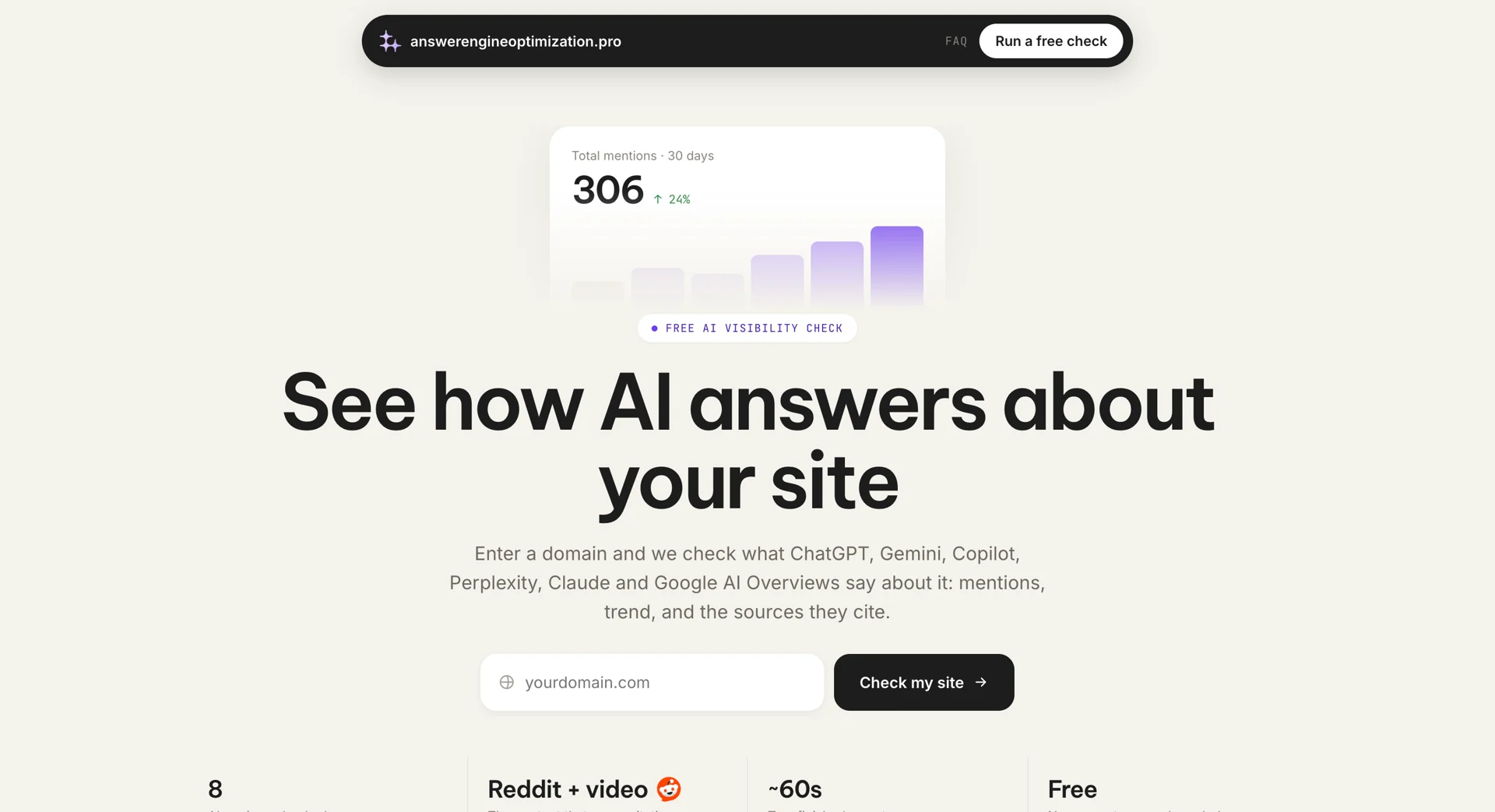 Answer Engine Optimization screenshot 1